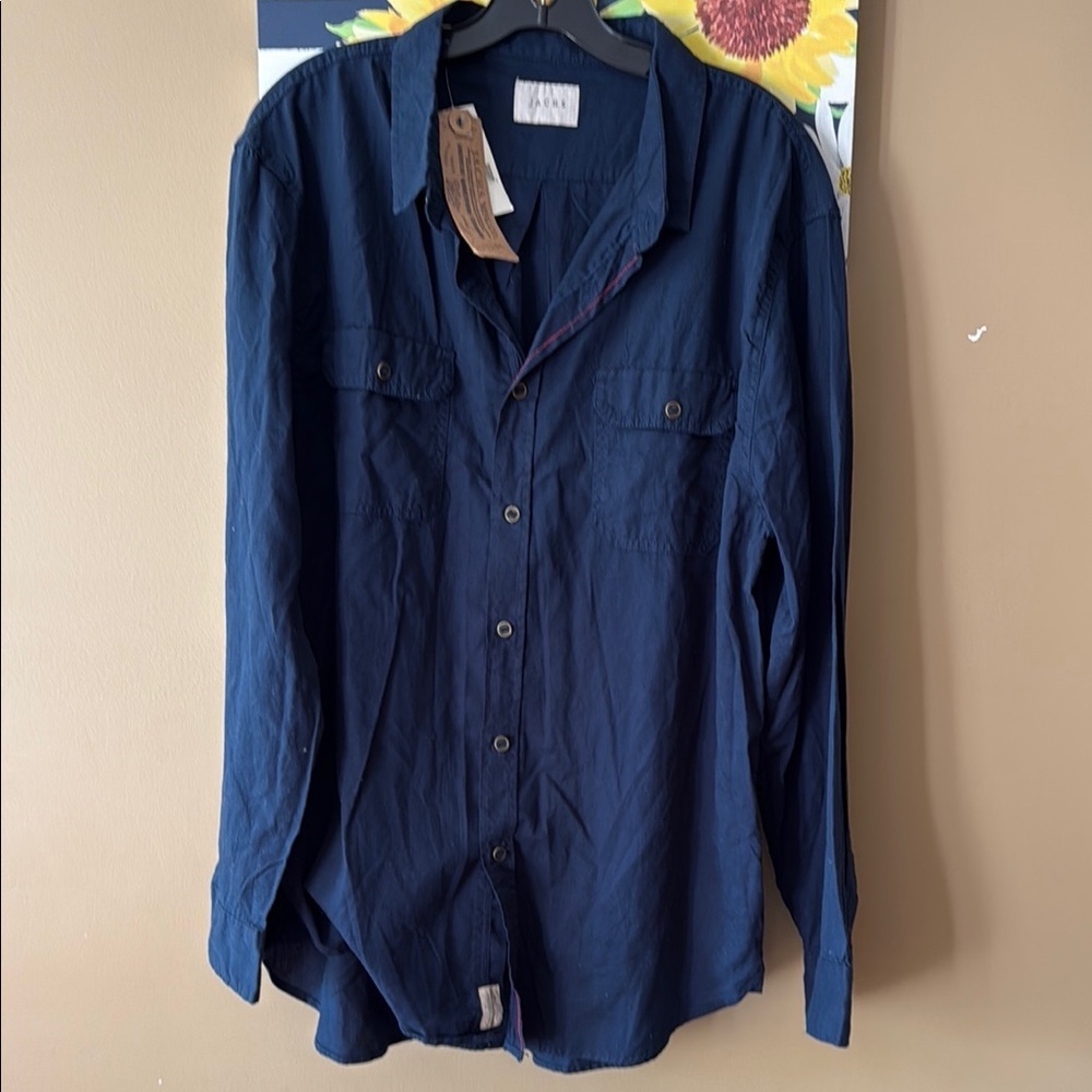 NWT Navy Blue Jachs Button-Up Shirt XL